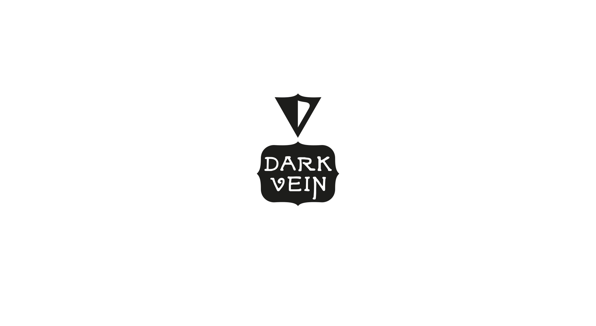 Dark Vein DV Monogramm in schwarz weiss